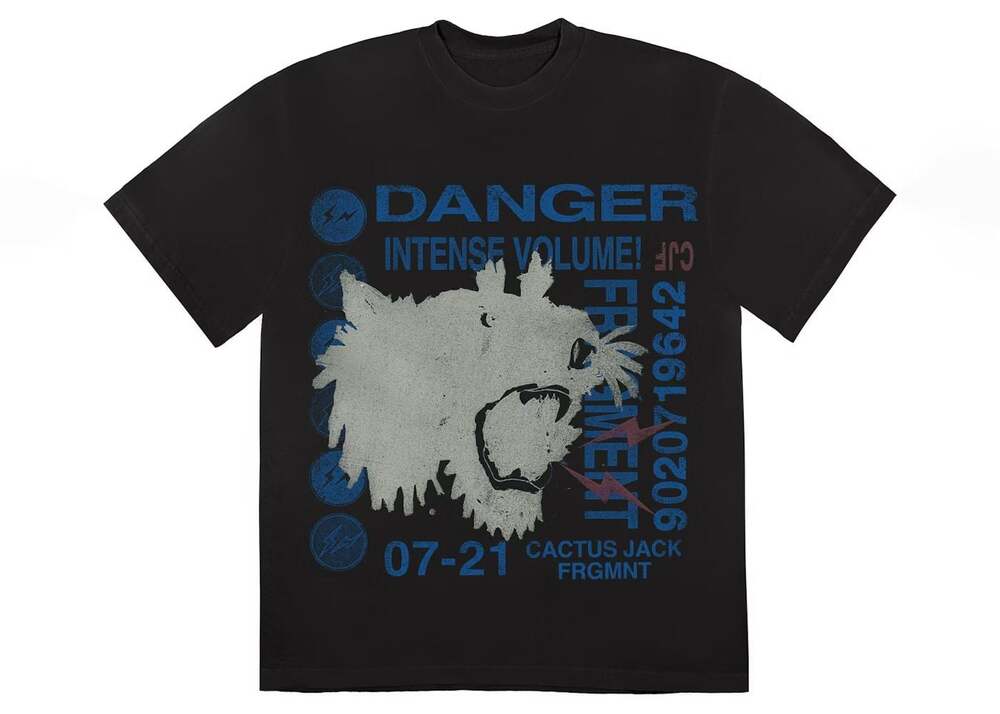 Buy Cactus Jack by Travis Scott For Fragment Danger Tee 'Black' - CJFR SS02 BLAC